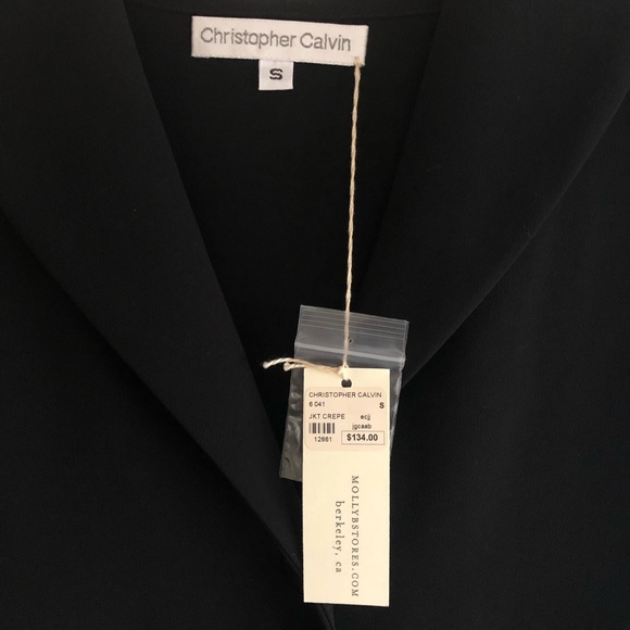 NWT Christopher Calvin Crepe Jacket - Small - Picture 4 of 5